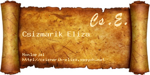 Csizmarik Eliza névjegykártya
